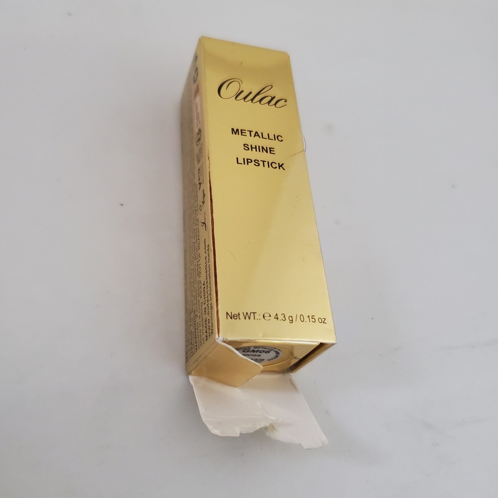 Oulac Metallic Shine Lipstick GM06 Hugs Nude Pink High Impact Glossy Shine New